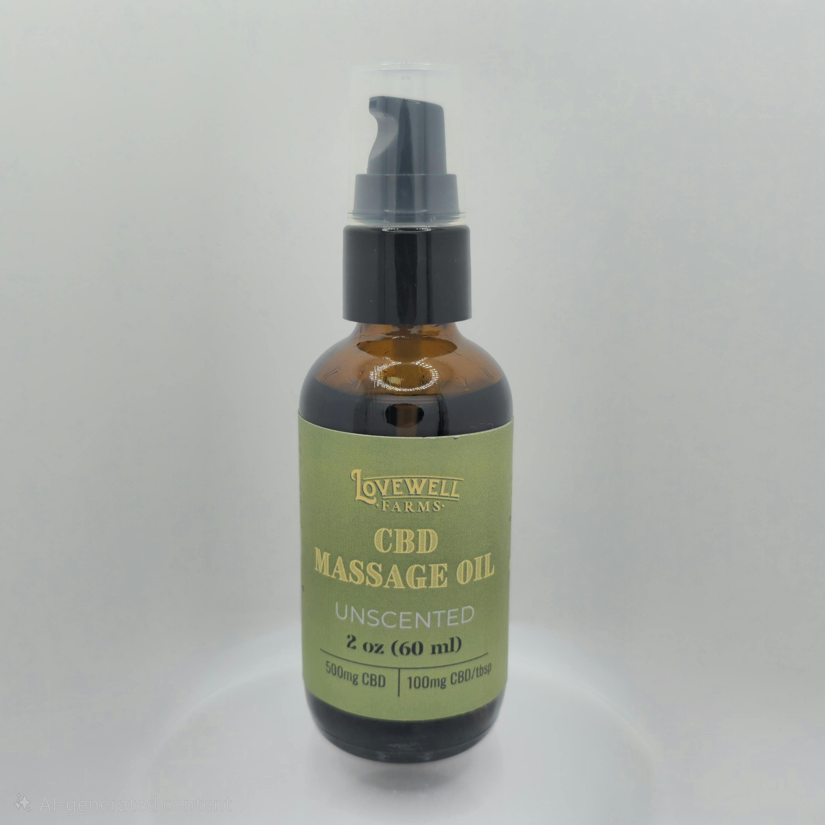 Unscented CBD Massage Oil 2oz