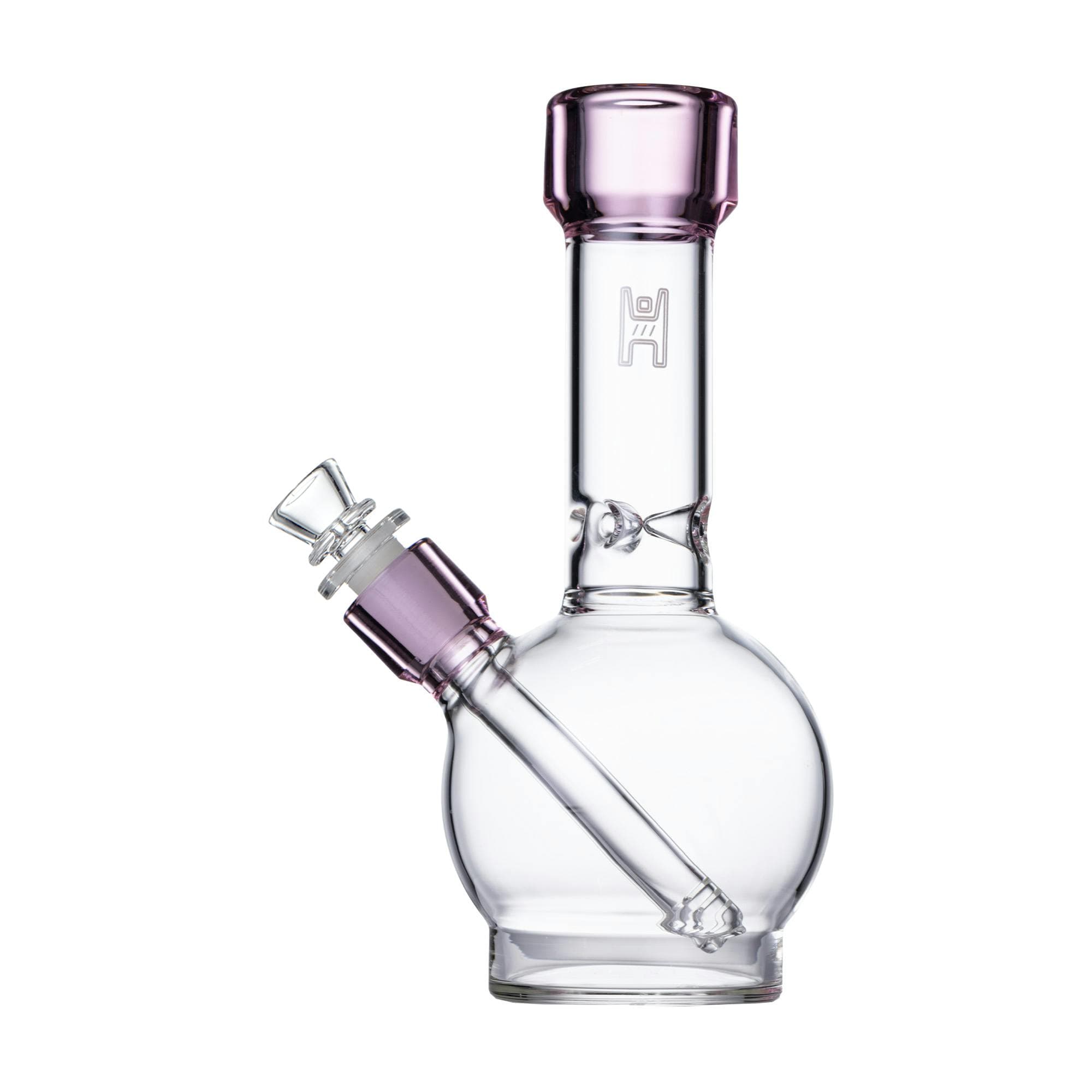 9" Ball Water Pipe Clear & Pink