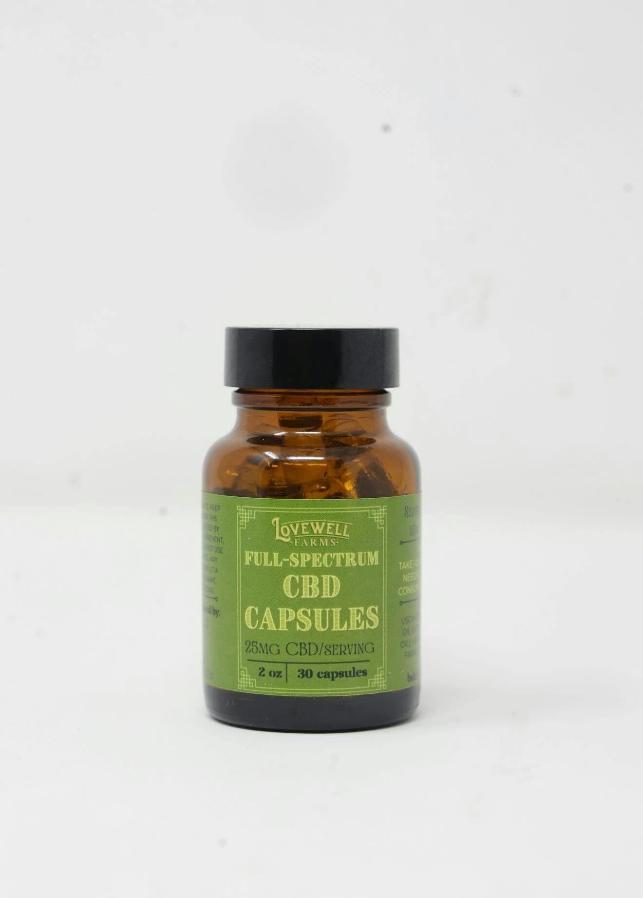 CBD Capsules (750 mg total, 25 mg ea.)