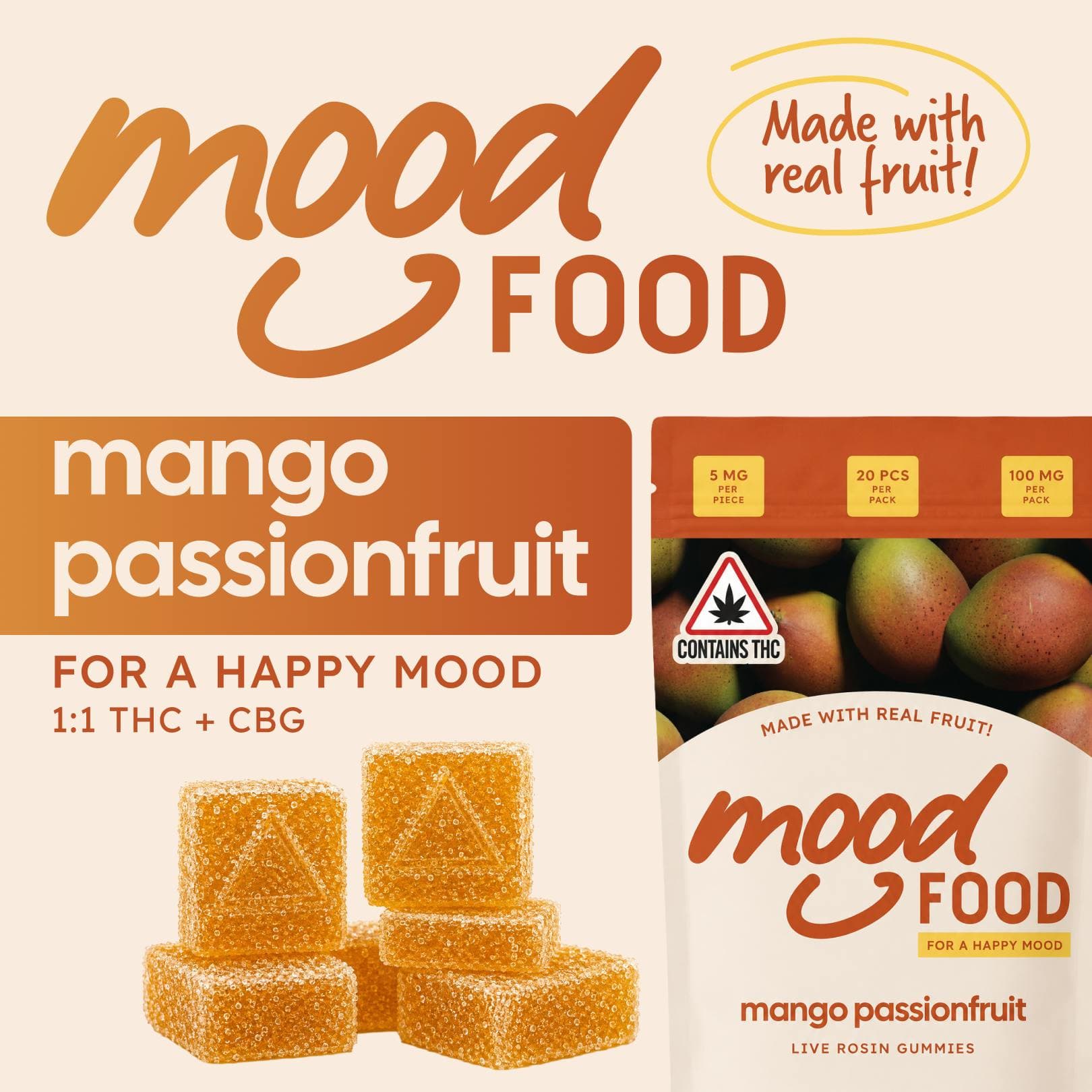 Mango Passion Fruit - 5mg x 20pk Gummies