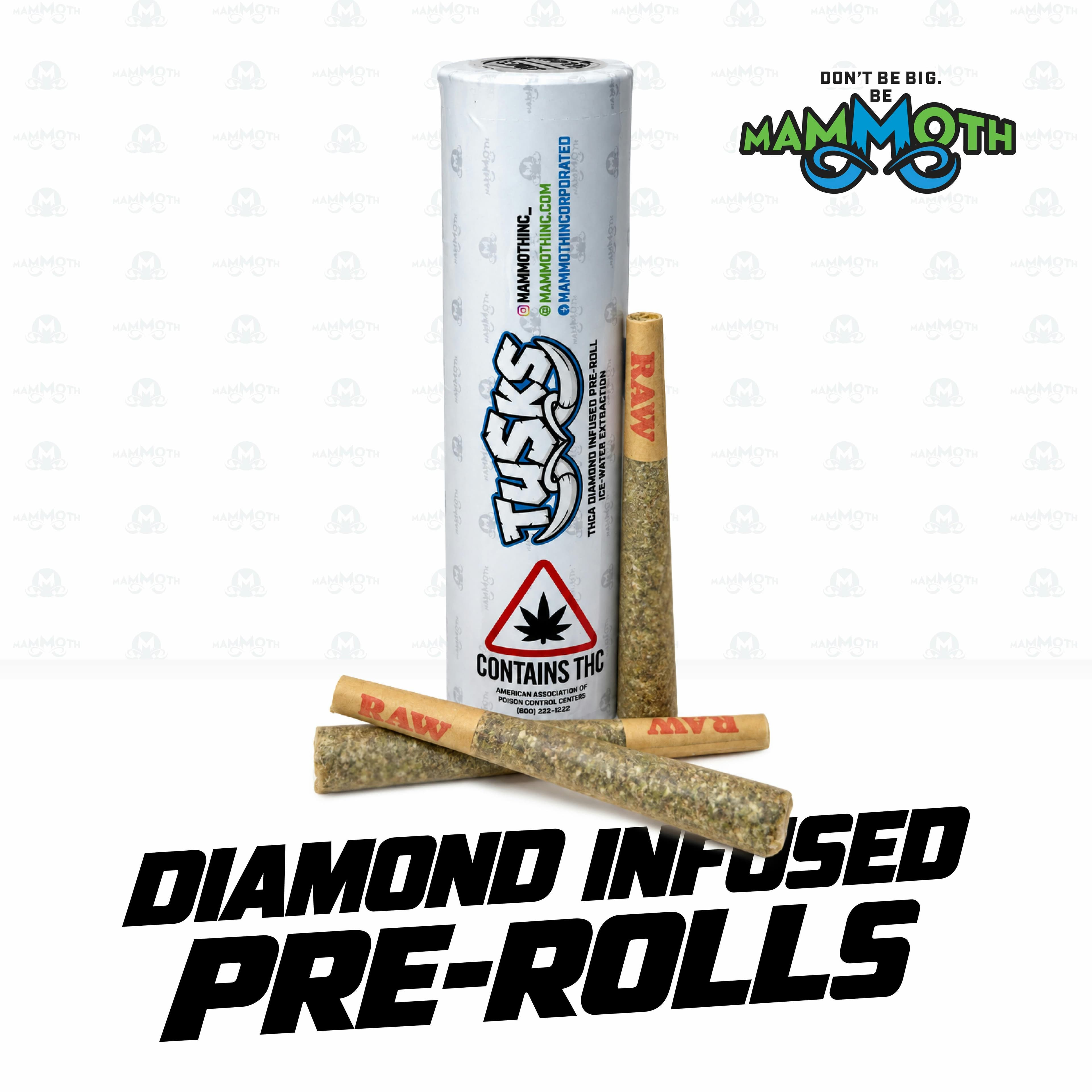 Chem De La Wilson x Hawaiian Biscotti 0.65 3pk THCA Diamond Infused Pre-Rolls