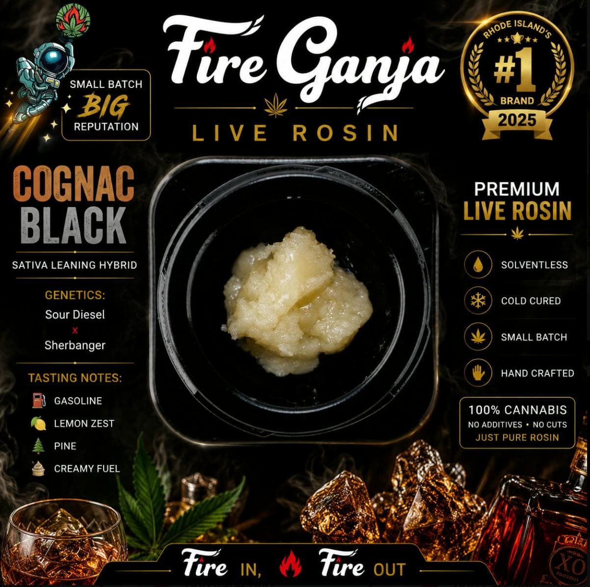 Cognac Black Live Rosin