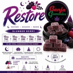 Ganja Gummies - Restore Full Spectrum Ice Water Hash