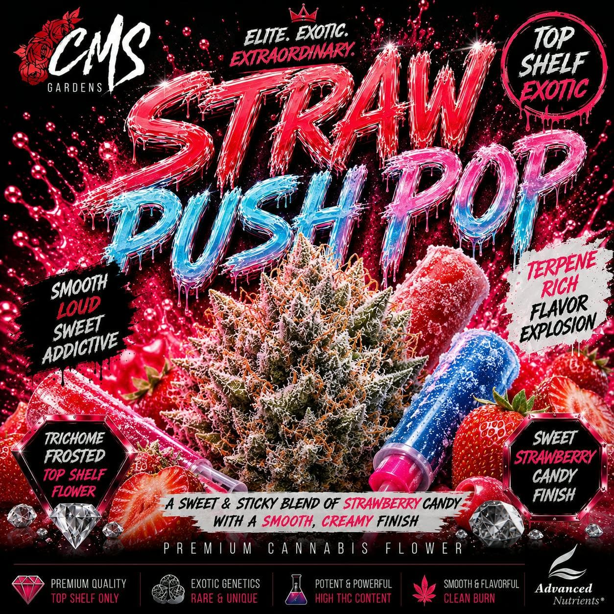 Strawberry Push Pop - Flower