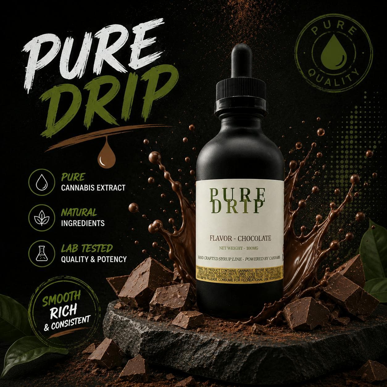 Chocolate Syrup Tincture 100mg