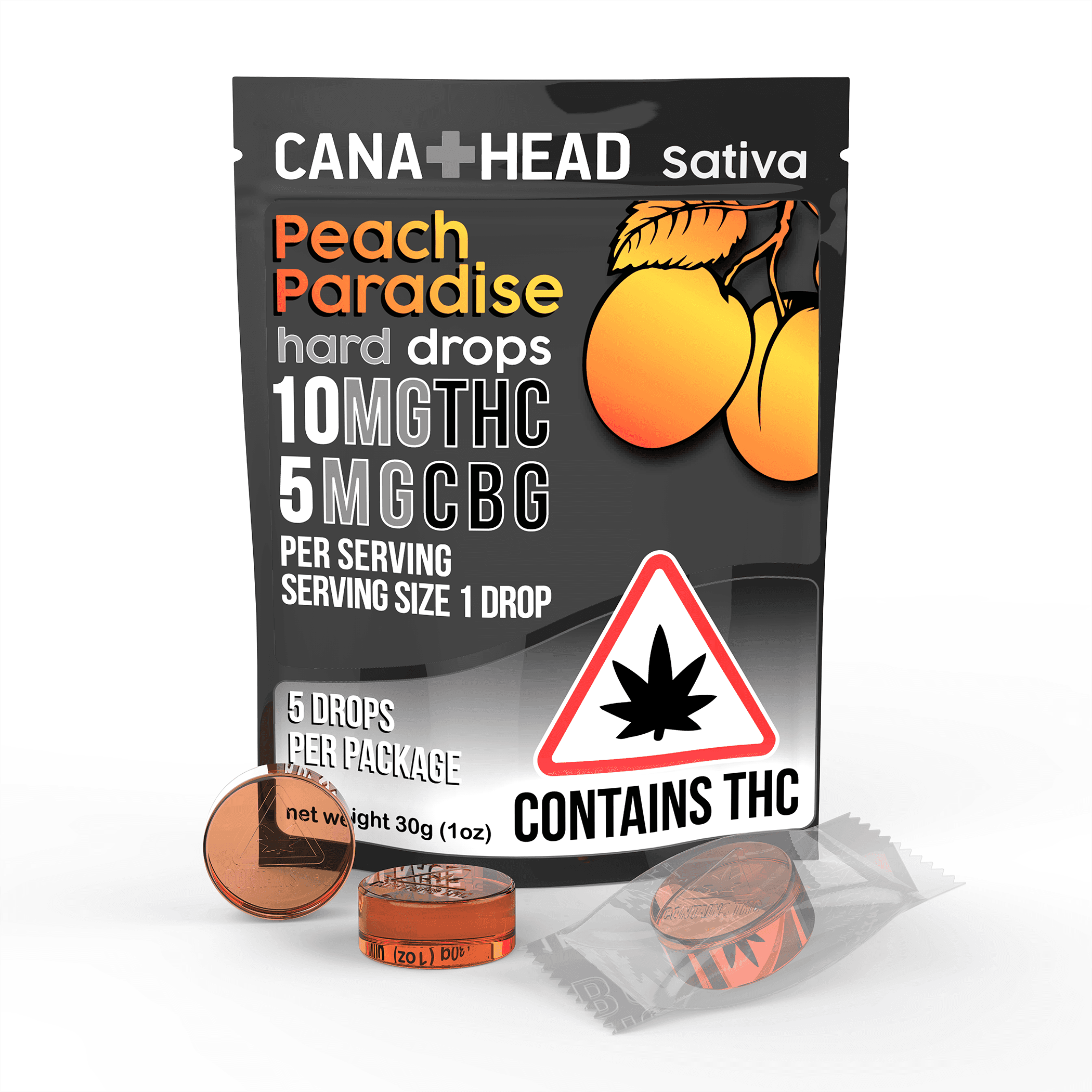 Peach Paradise 2:1 THC/CBG Hard Drops