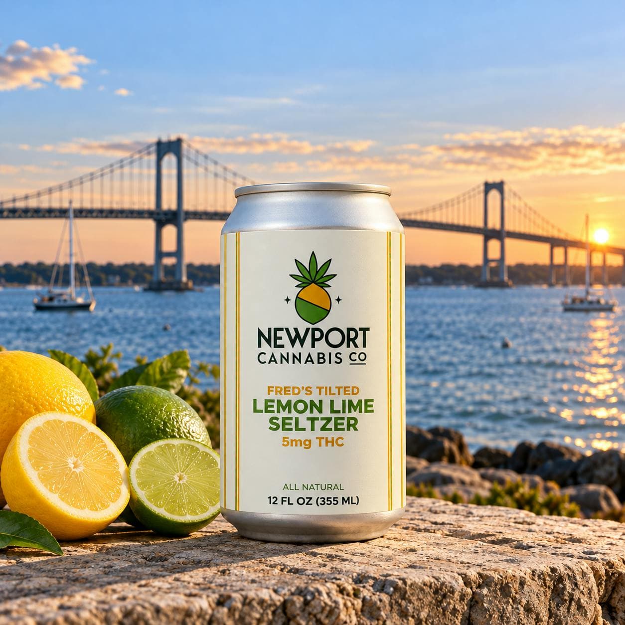 NCC - Fred's Tilted Lemon Lime Seltzer - 5mg Delta 9 THC 4pk