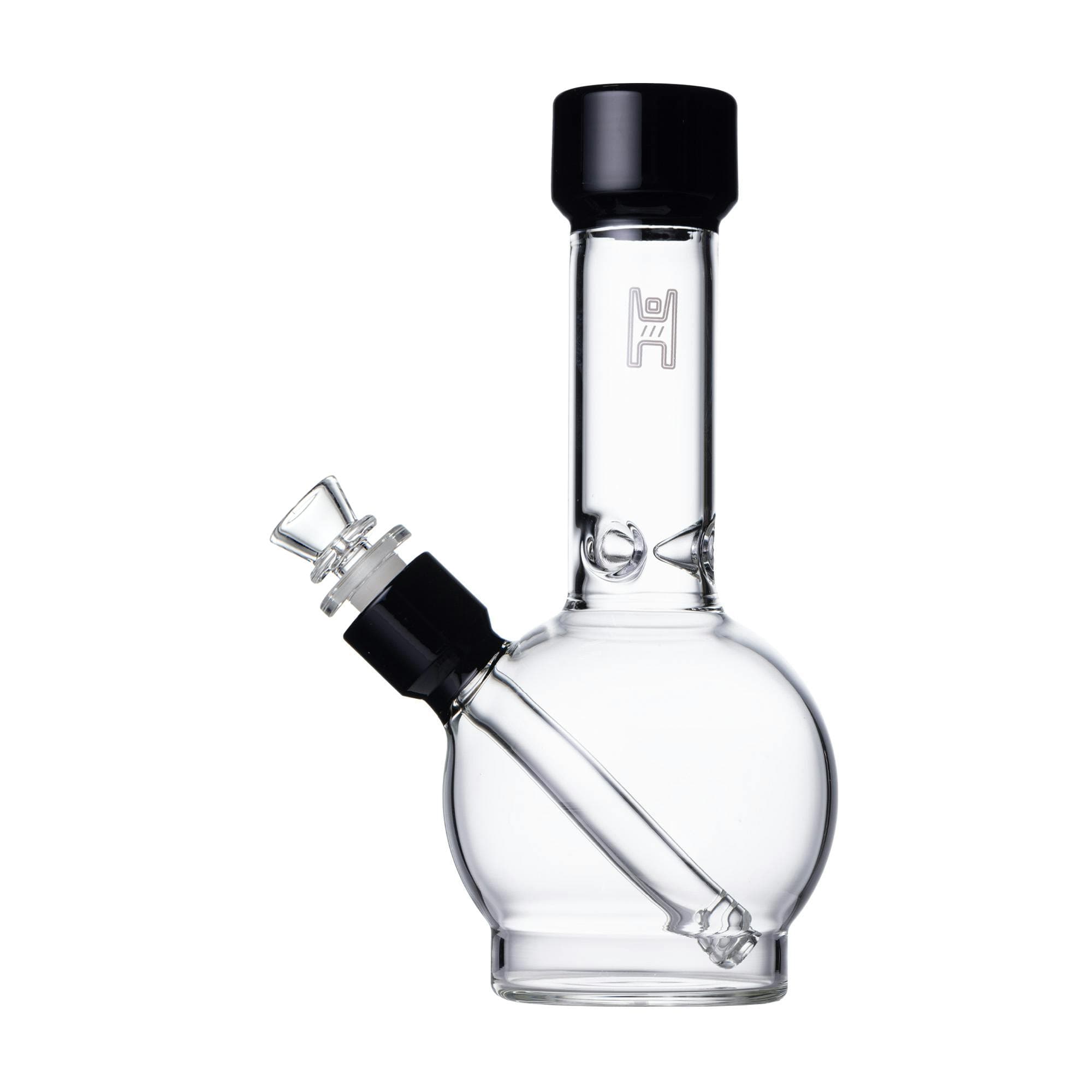 9" Ball Water Pipe Clear & Black