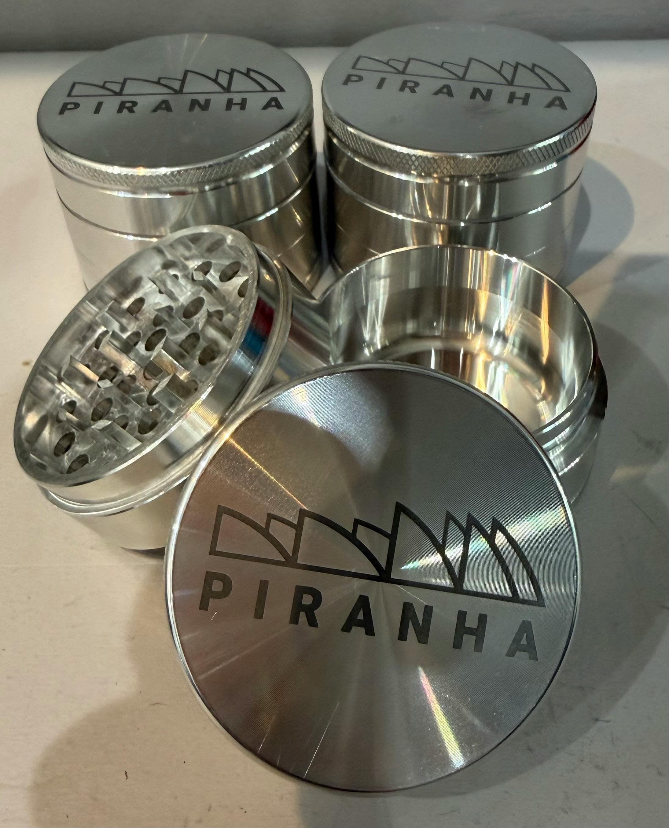Piranha 3pc grinder SILVER