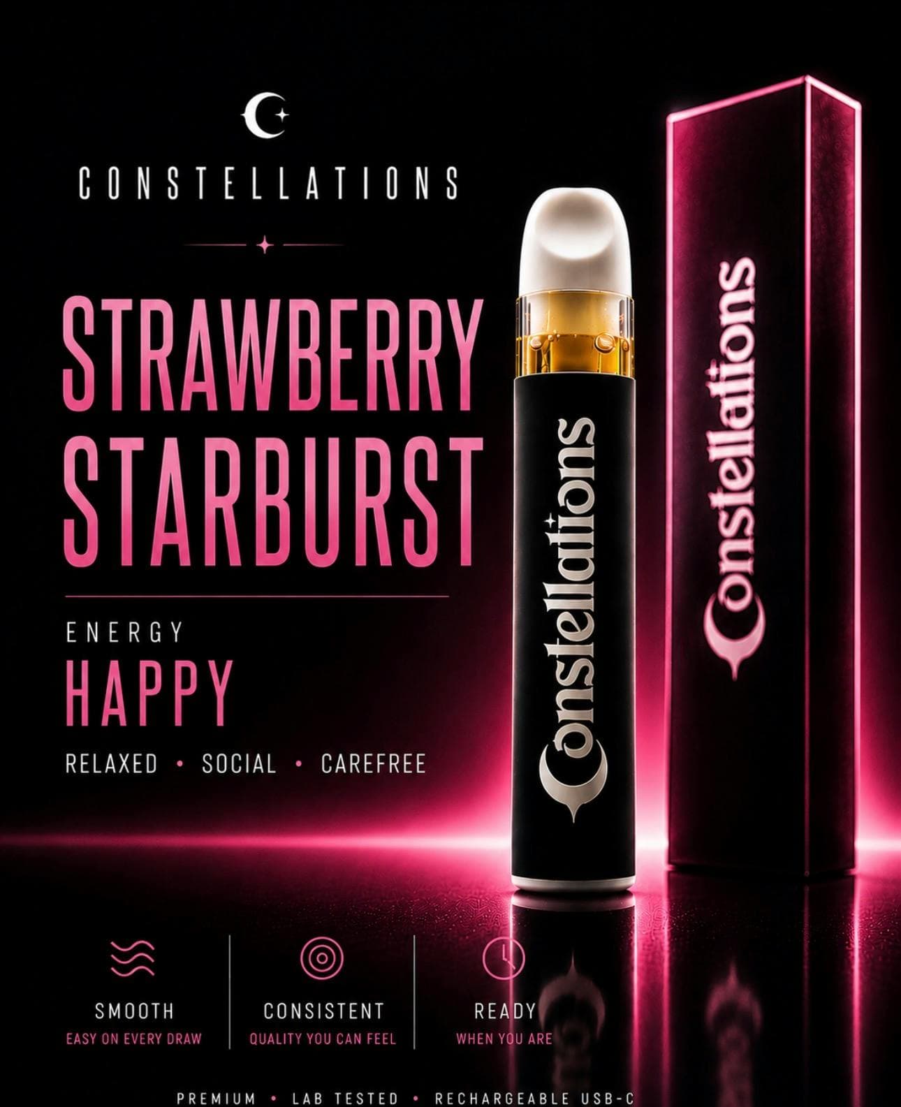 Constellations - Strawberry Starburst Disposable Vape