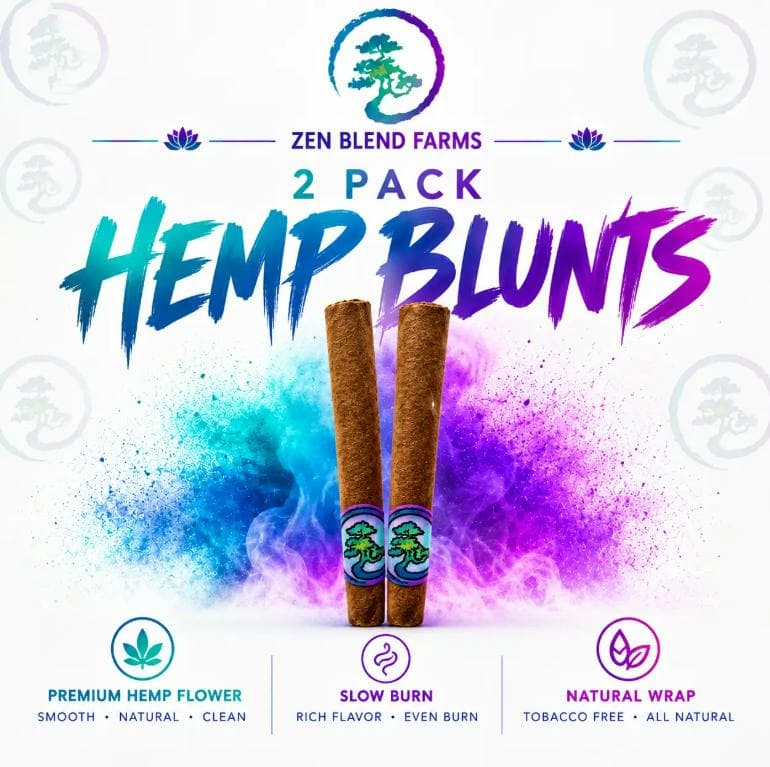 Blueberry Lemon Glade - x 2pk (Hand Rolled Glass Tip) Blunt