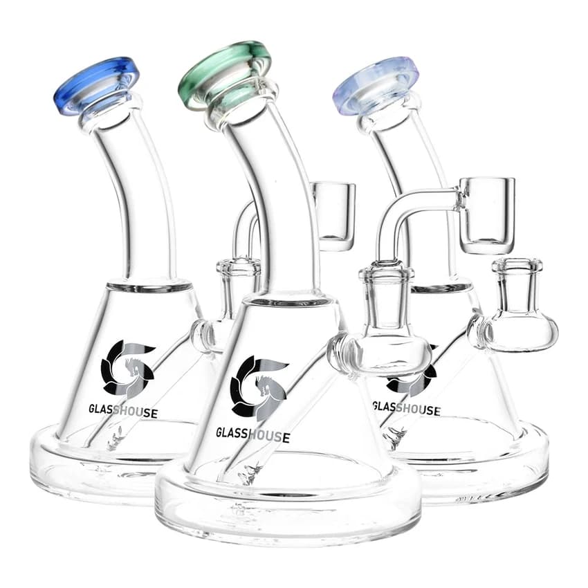 Bent Neck Glass Dab 6.75" - 6.75"