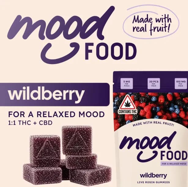 Wildberry Mood Food THC:CBD - 5mg 20pk