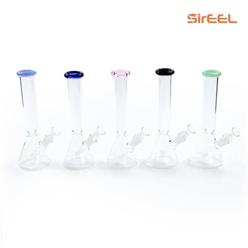 SirEEL | Color Rim Beaker Bong w/ Bowl | 10"