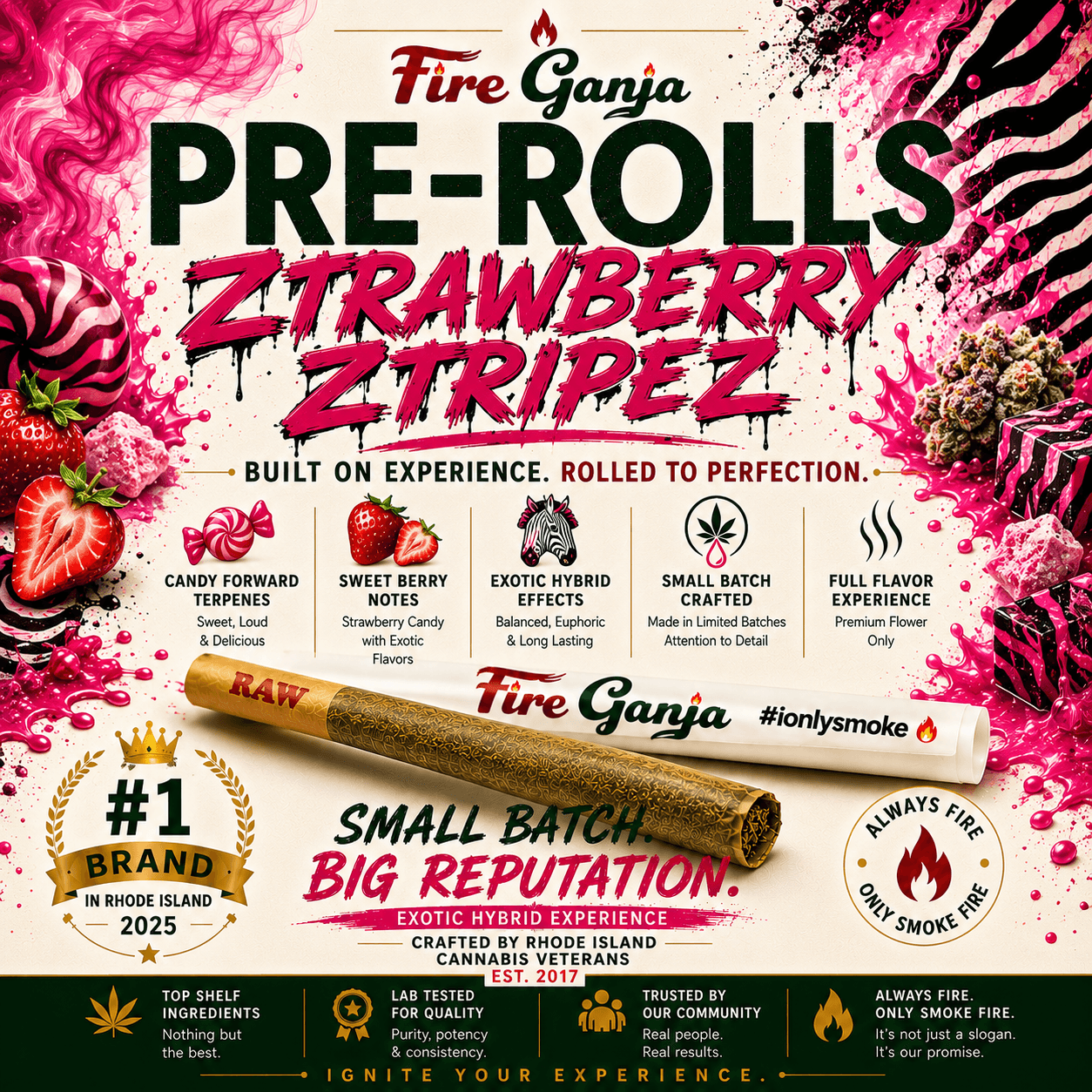 Ztrawberry Ztripez | 3pk