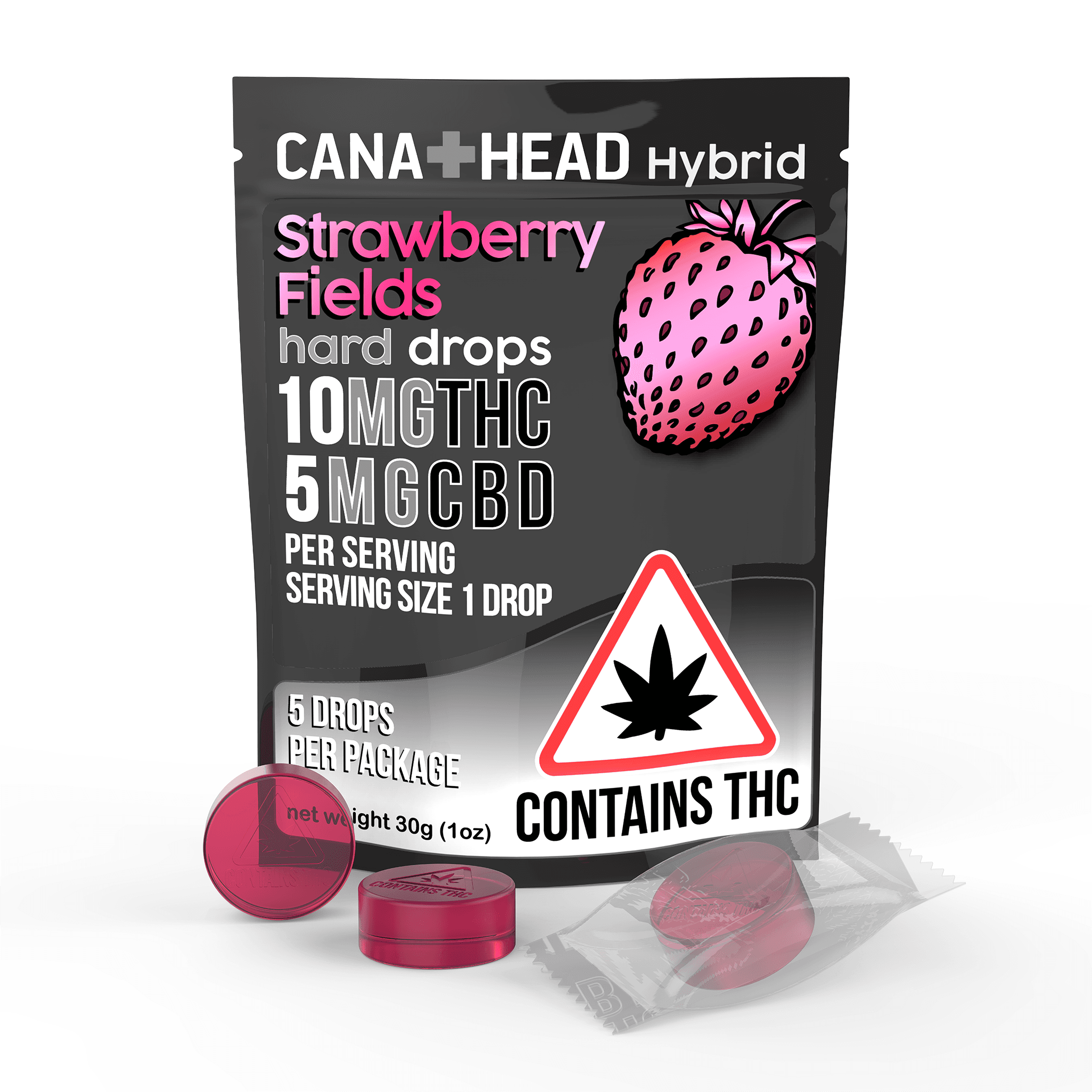 2:1 THC/CBD 10mg Strawberry Fields - 5pk