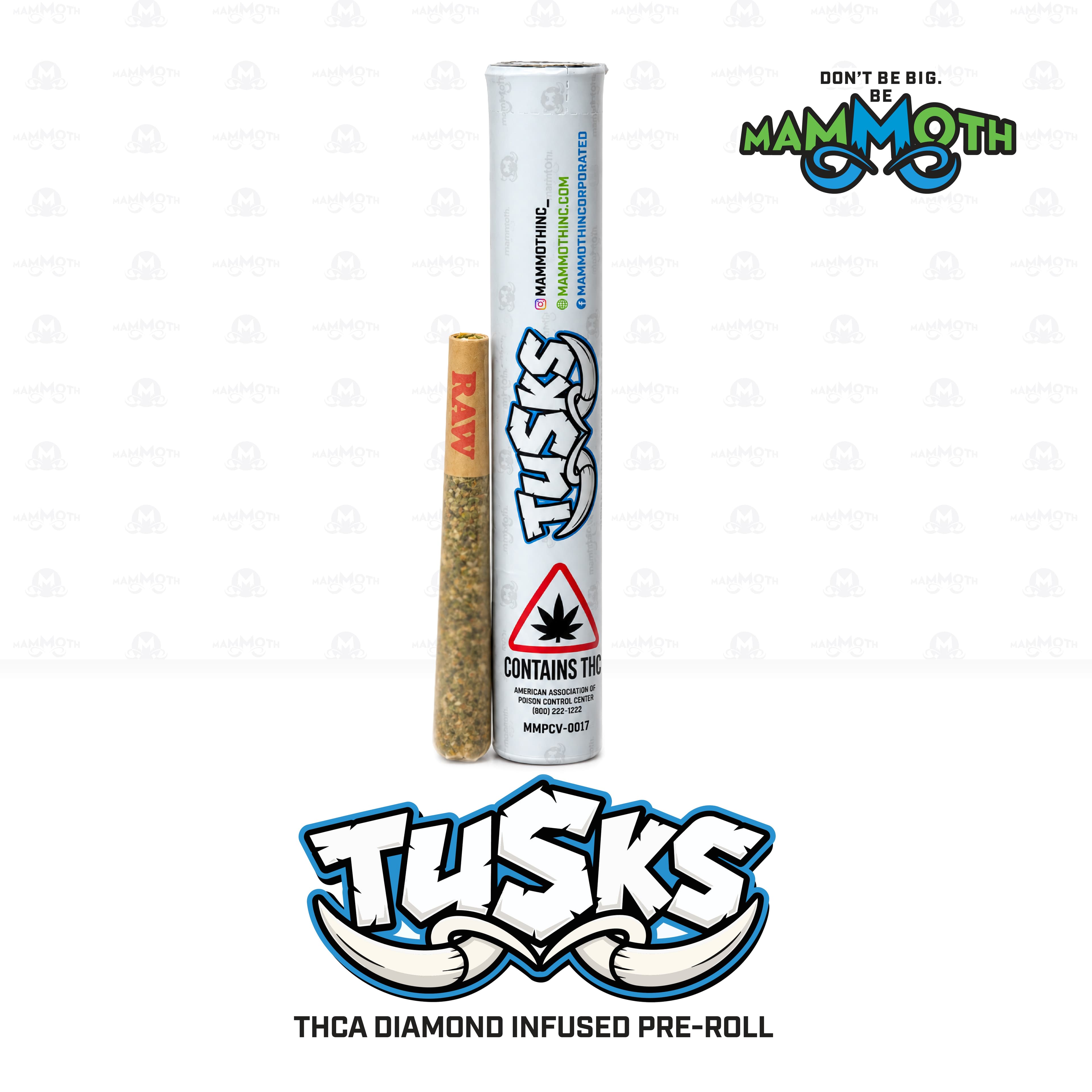 Tusks - Jungle Juice - 0.65g THCa Diamond Infused Pre-Roll