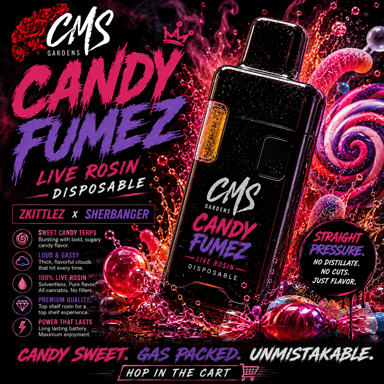 Candy Fumez | Live Rosin Disposable Vape