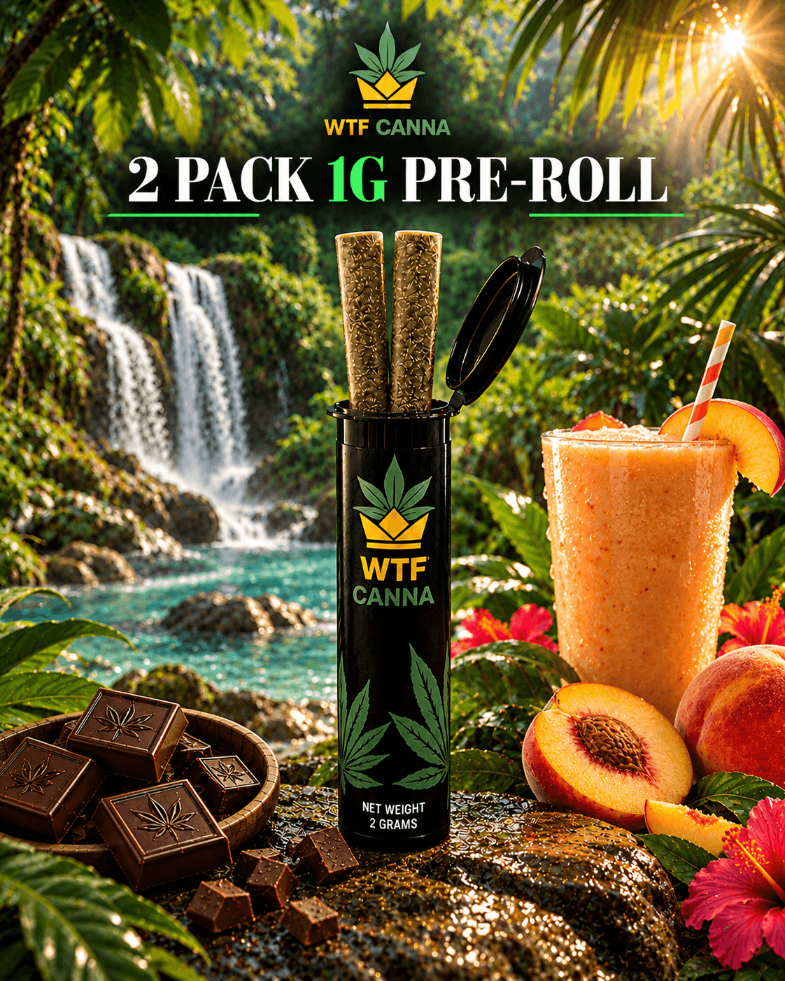 Peach Smoothie Pre-Roll (1g 2pk)
