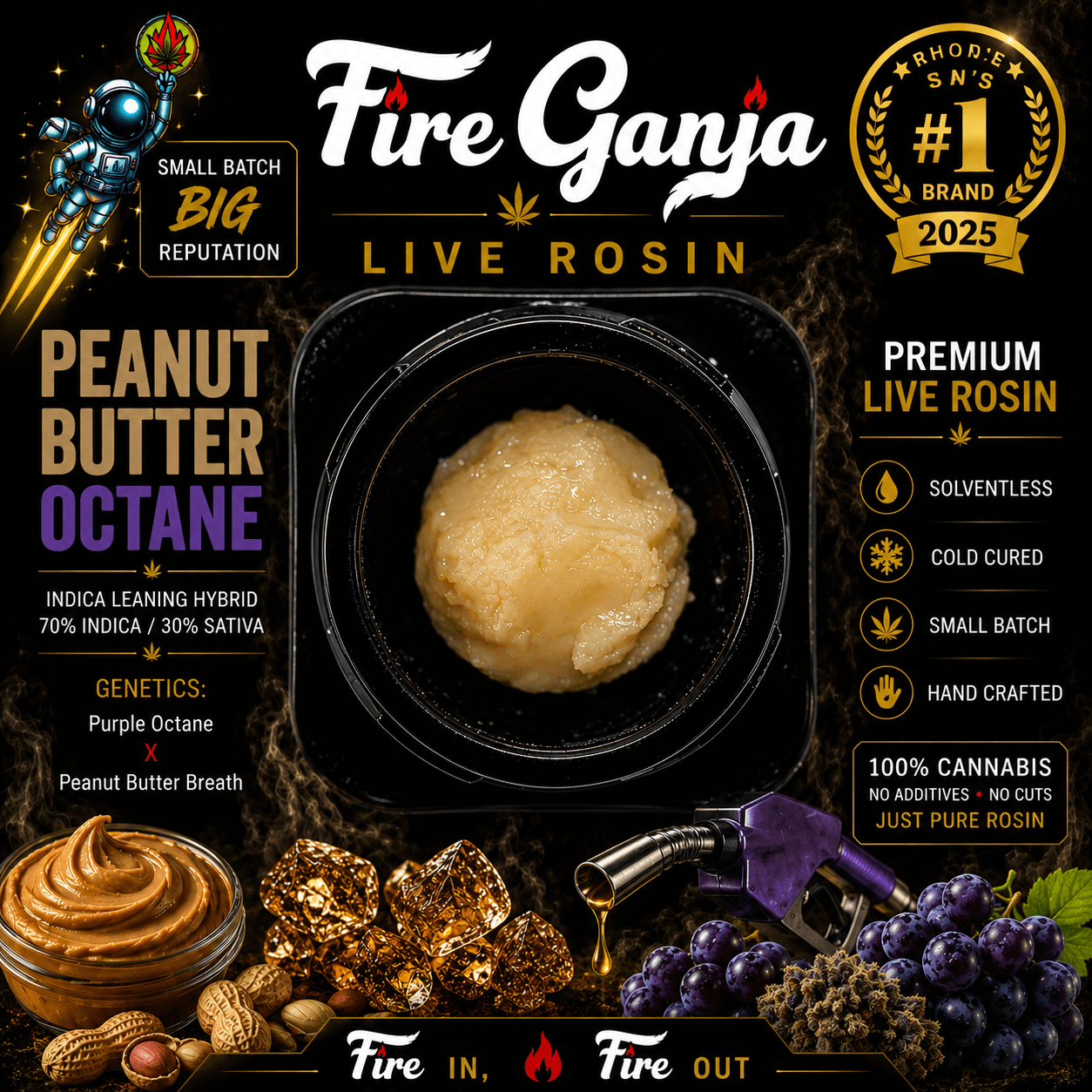 Peanut Butter Octane | Live Rosin Baller Jar