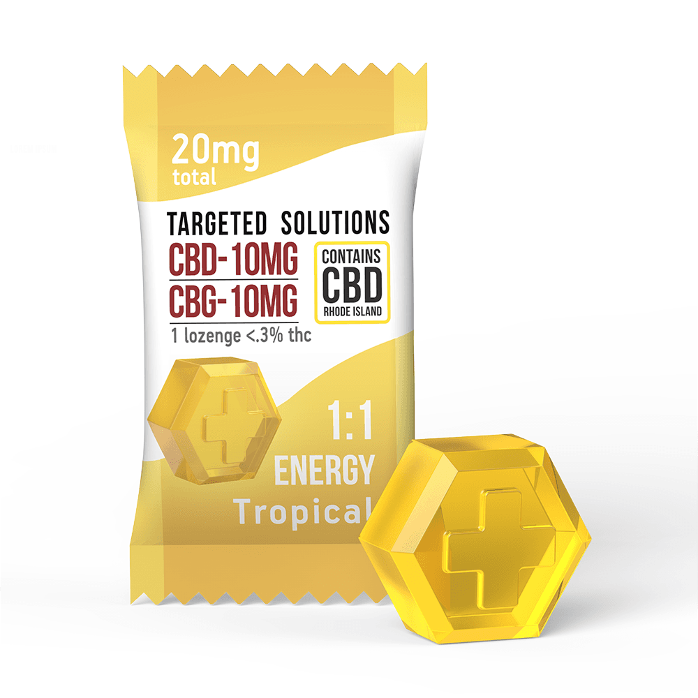 Energize Tropical 1:1 CBD/CBG - 5pk Lozenges