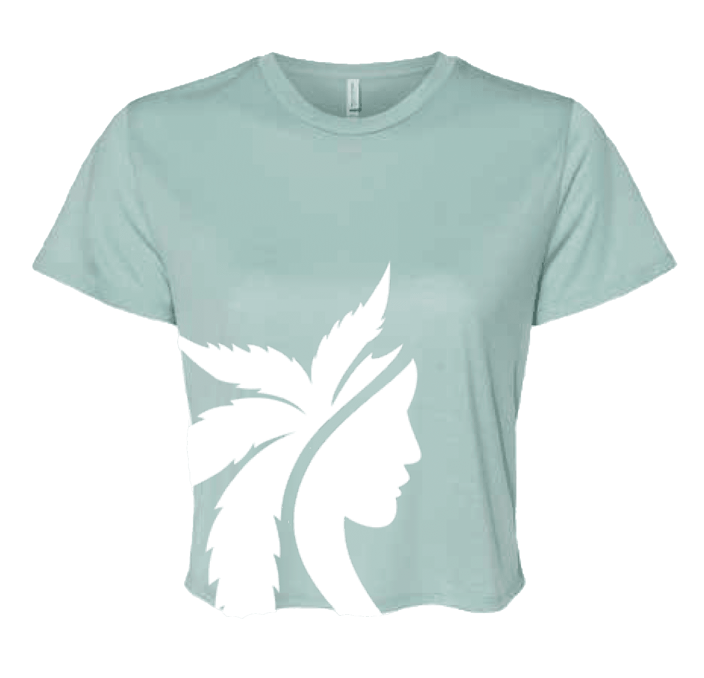Logo Crop Top - Dusty Blue - XL
