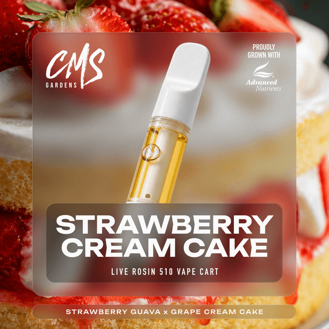 Strawberry Cream Cake - 1g Live Rosin Vape Cart