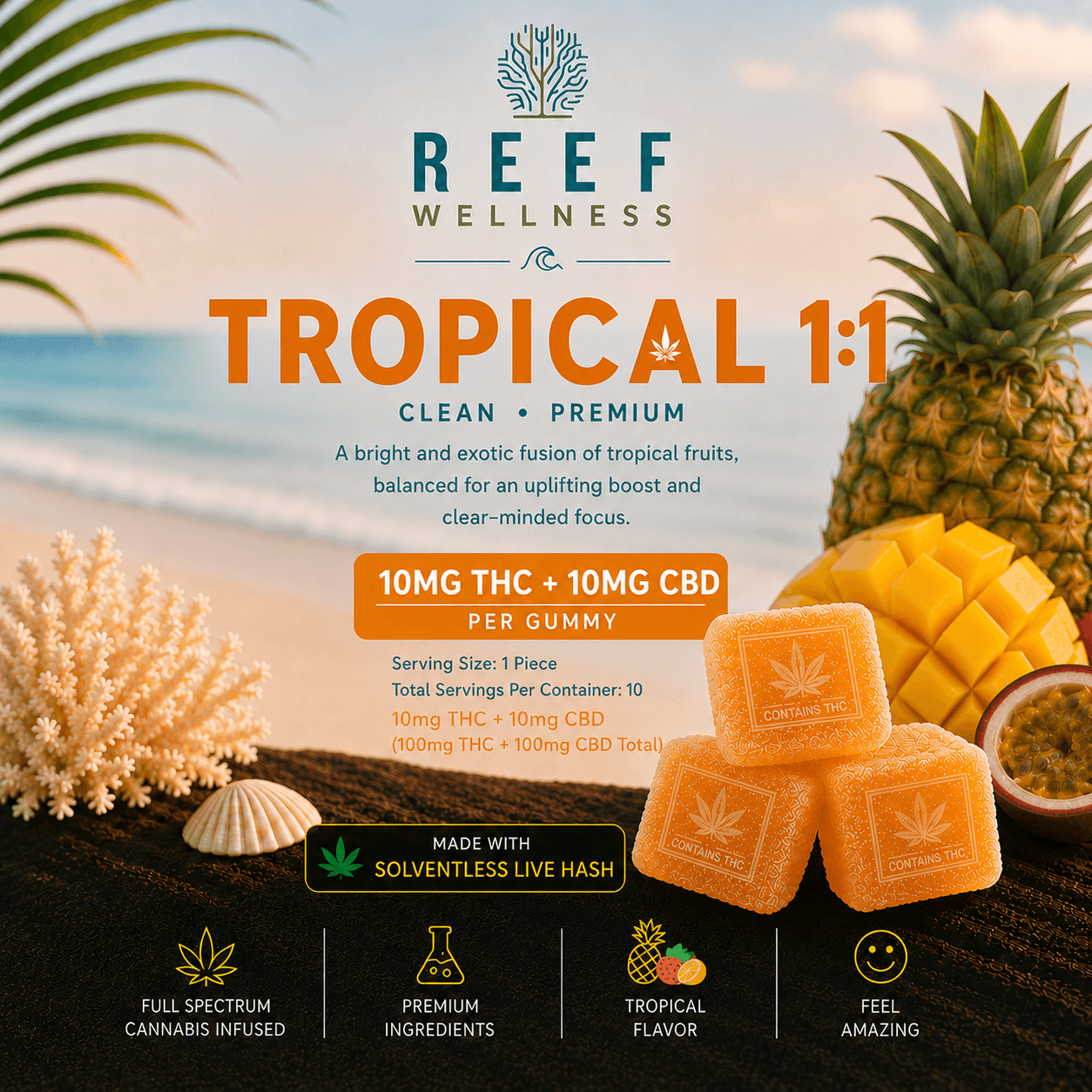 Tropical Gummies 1:1 | 10 Pack