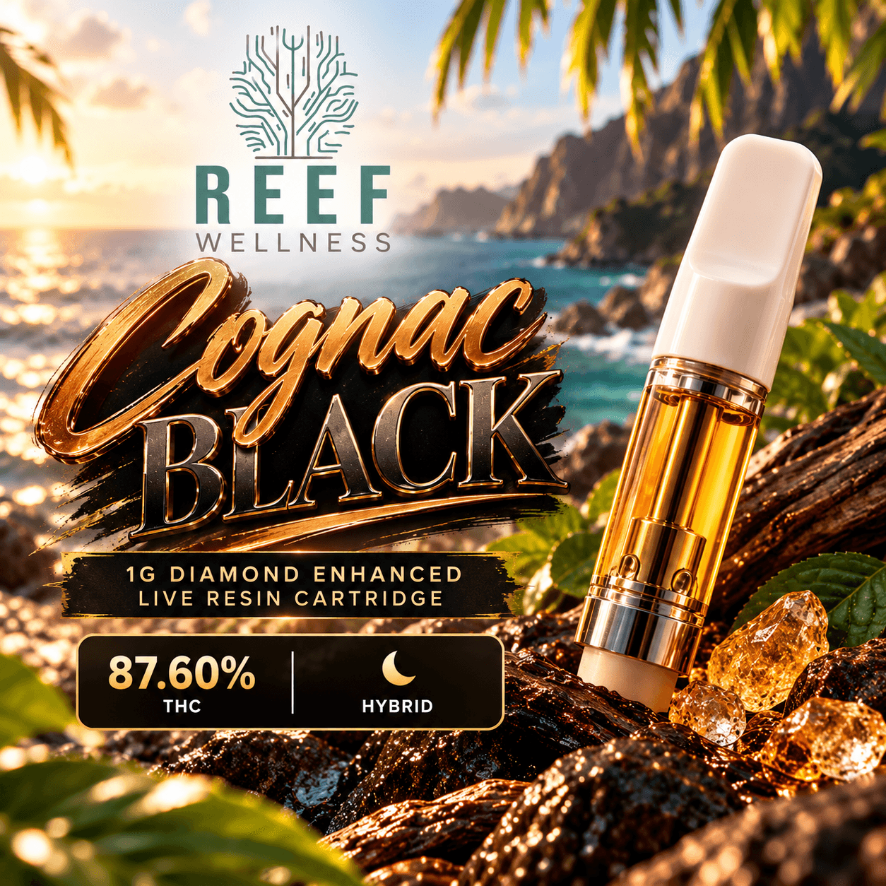 Cognac Black Diamond Enhanced Live Resin Cartridge