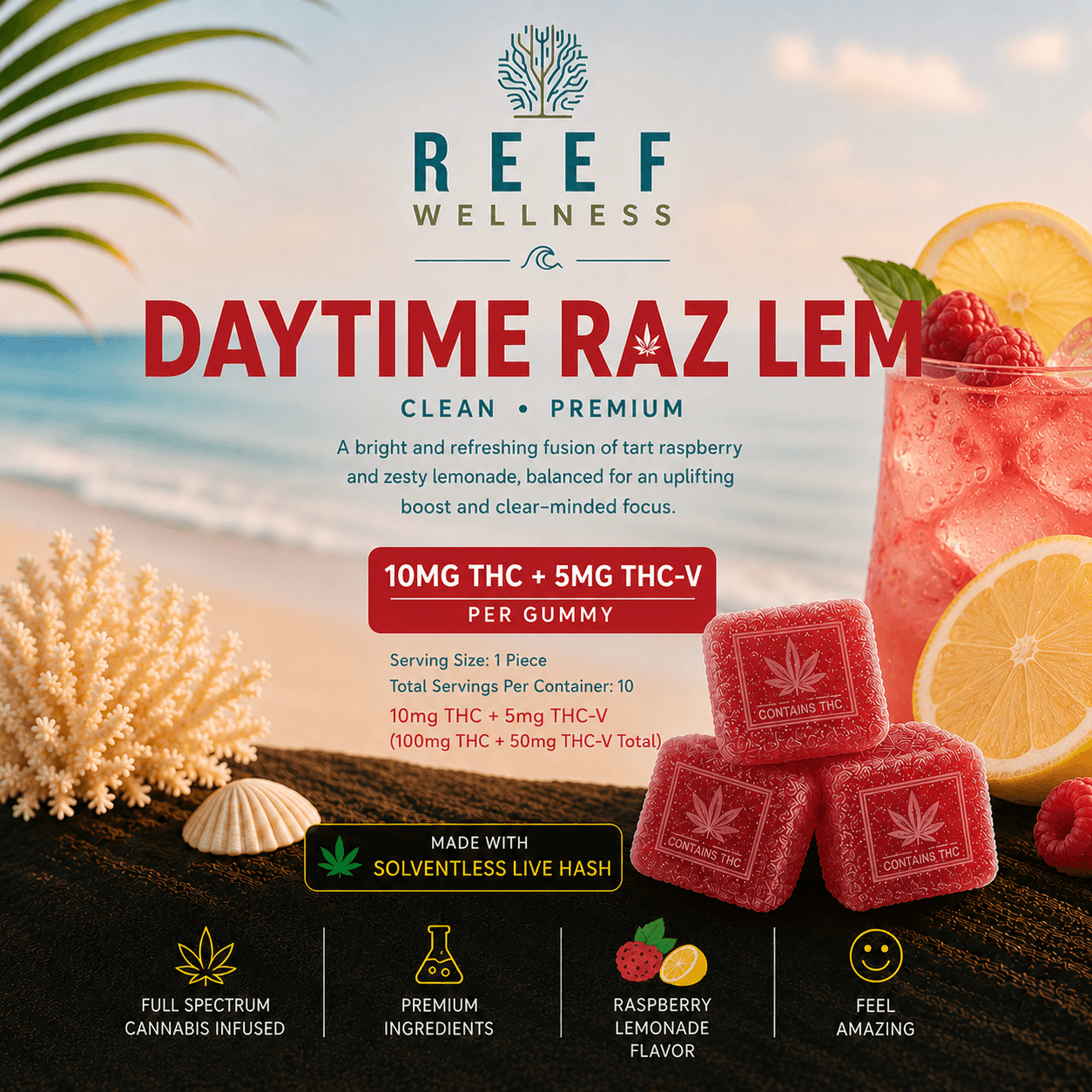 Daytime Raz Lem Gummies | 10 Pack