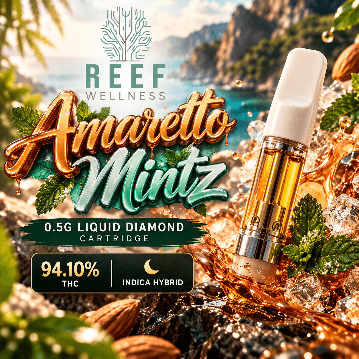 Amaretto Mintz Liquid Diamond Cartridge