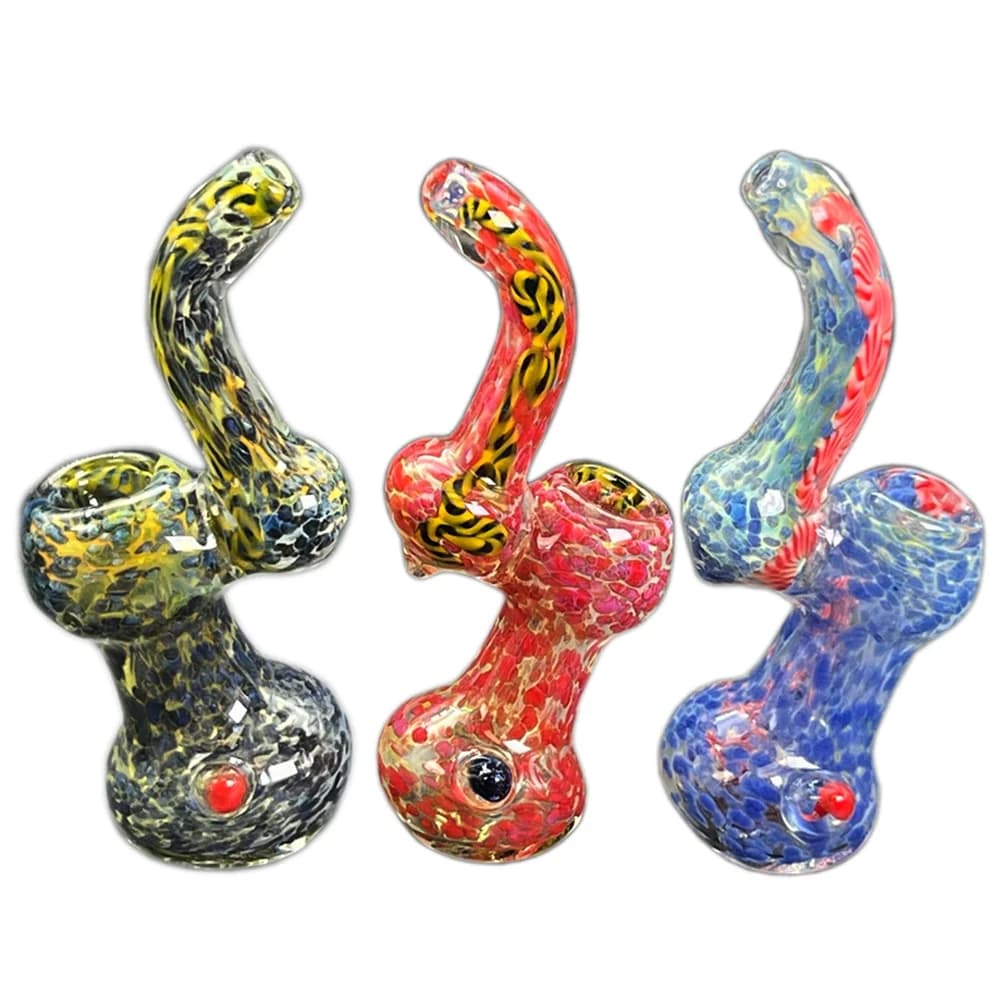 Full Worked Shroom Marble Bubbler | 5"