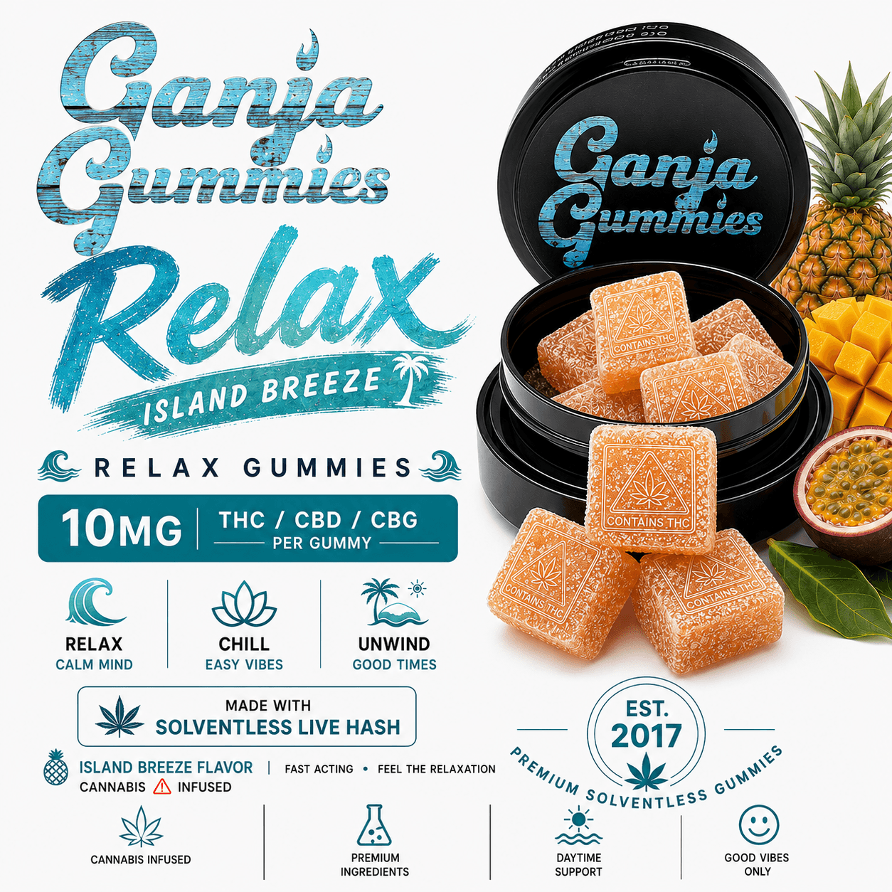 Relax Ganja Gummies | 10 Pack