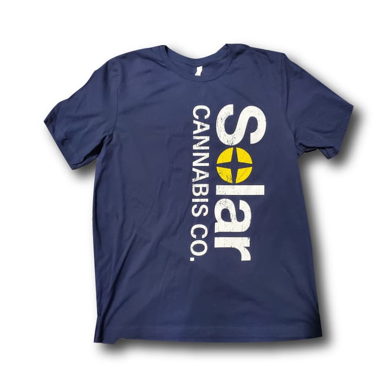 Solar Cannabis Co. Logo Tshirt | Vertical | Navy | L