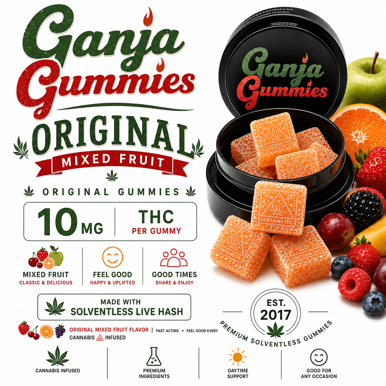 Ganja Gummies | 10mg | 10pk