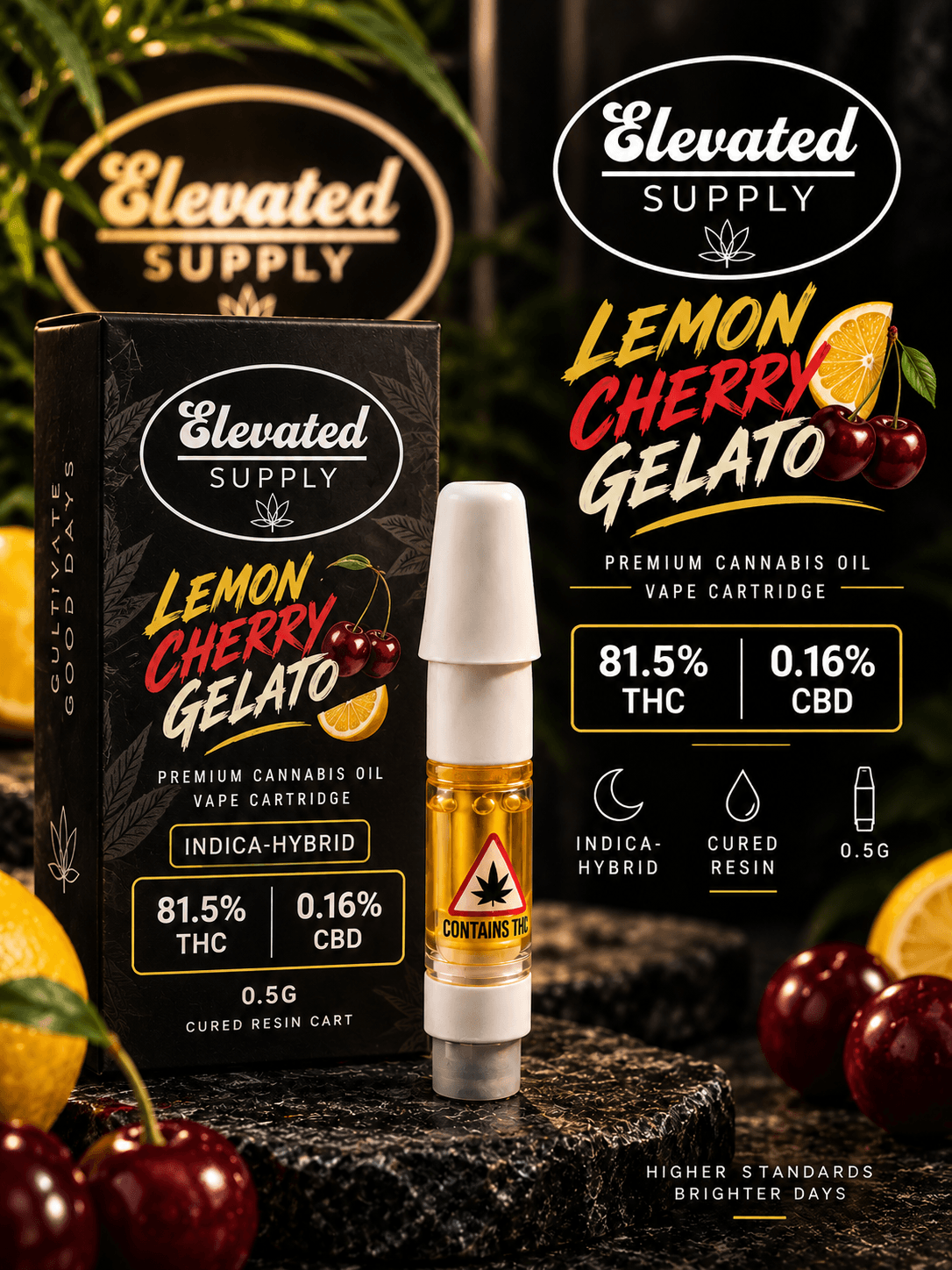 Lemon Cherry Gelato Cured Resin Cartridge