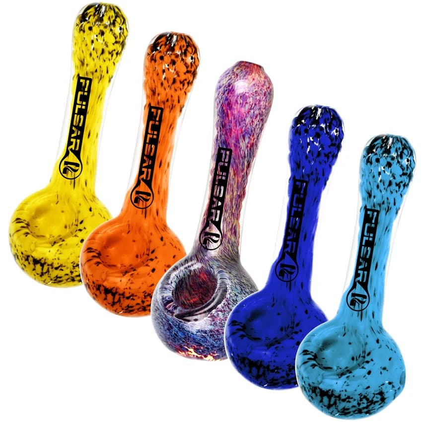 Melting Color Frit Glass Spoon Pipe | 4.5" |