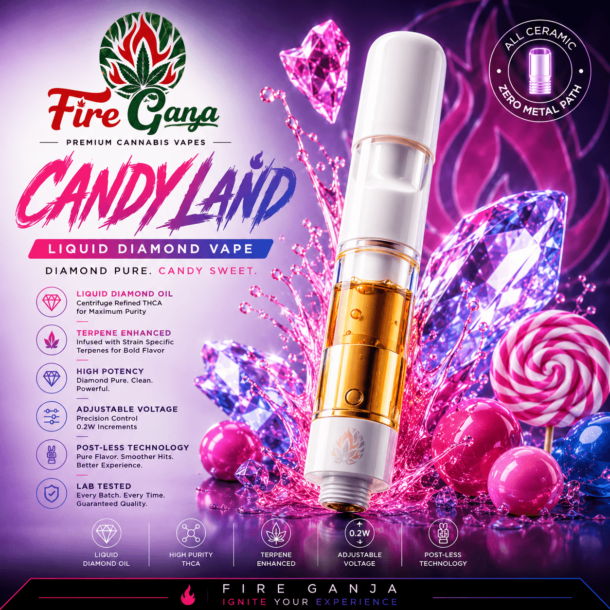 Candy Land | Liquid Diamonds Vape Cart
