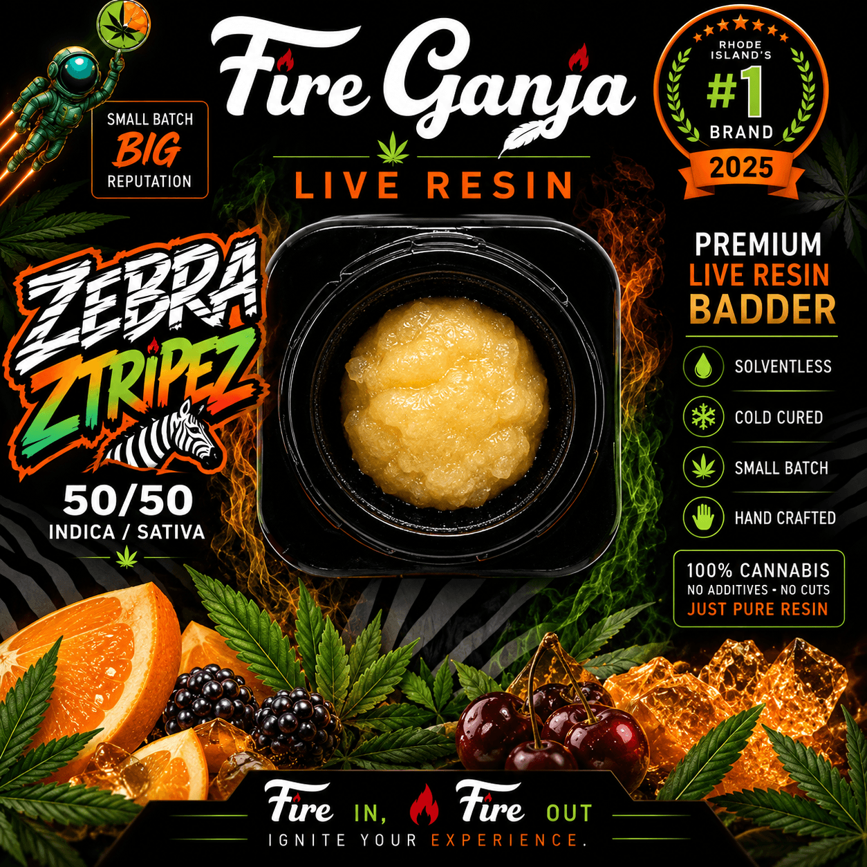 Zebra Ztripez  Live Rosin