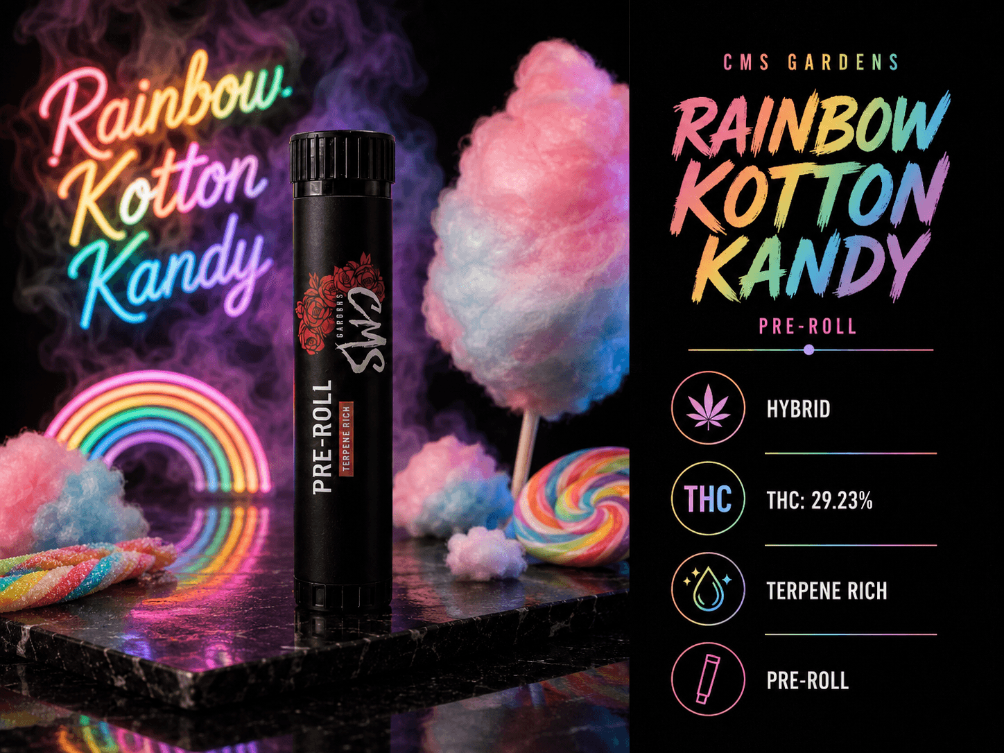 Rainbow Kotton Kandy Pre-Roll