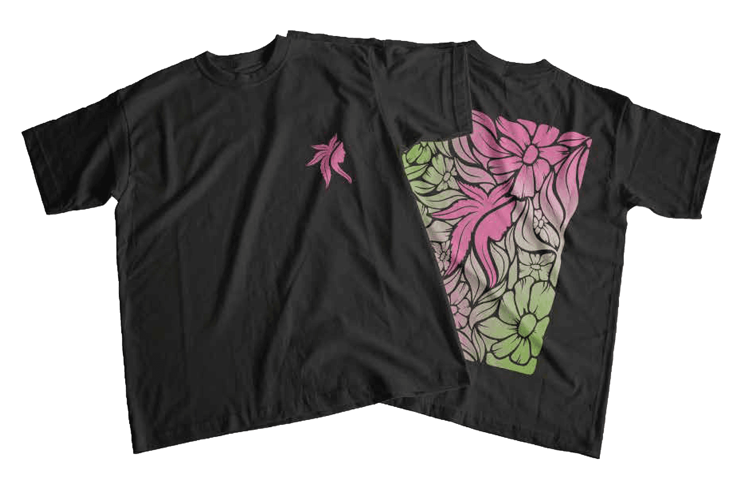 Floral Logo T-Shirt - Pink - XL