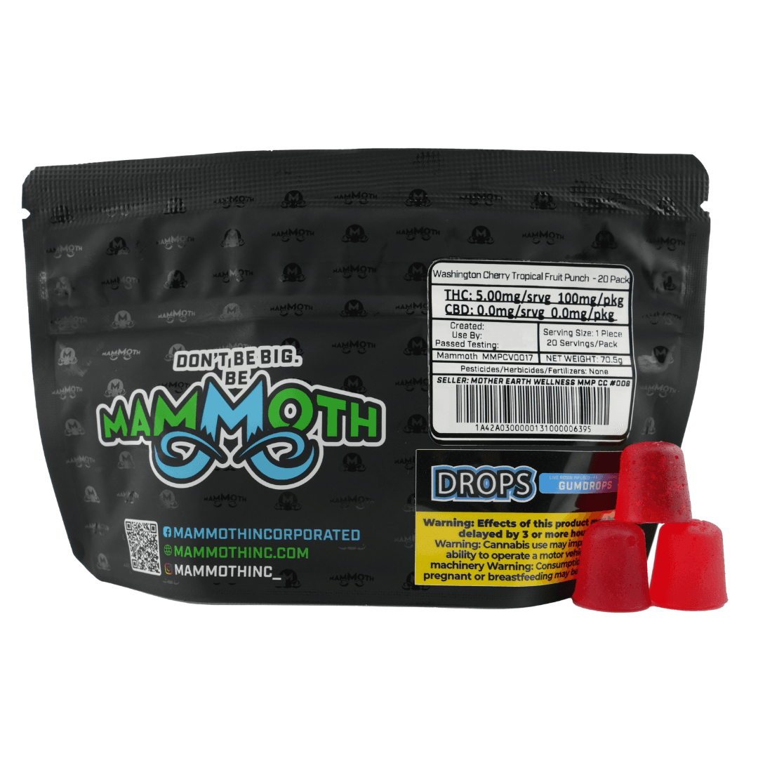 Washington Cherry Tropical Fruit Punch Live Rosin Gumdrops - 5mg 20pk