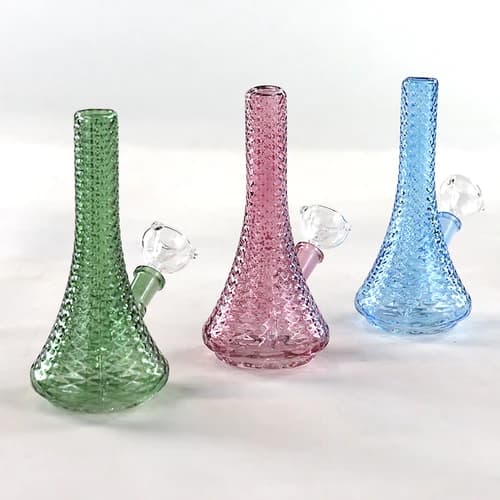 SirEEL | Vintage Diamond Glassware Beaker Bong w/ Bowl | 5.5"