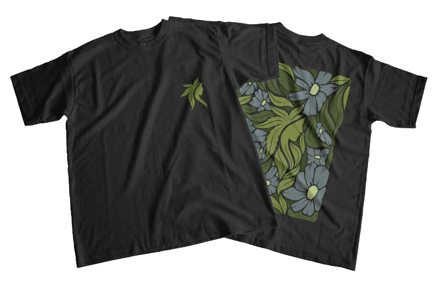 Floral Logo T-Shirt - Green - XL
