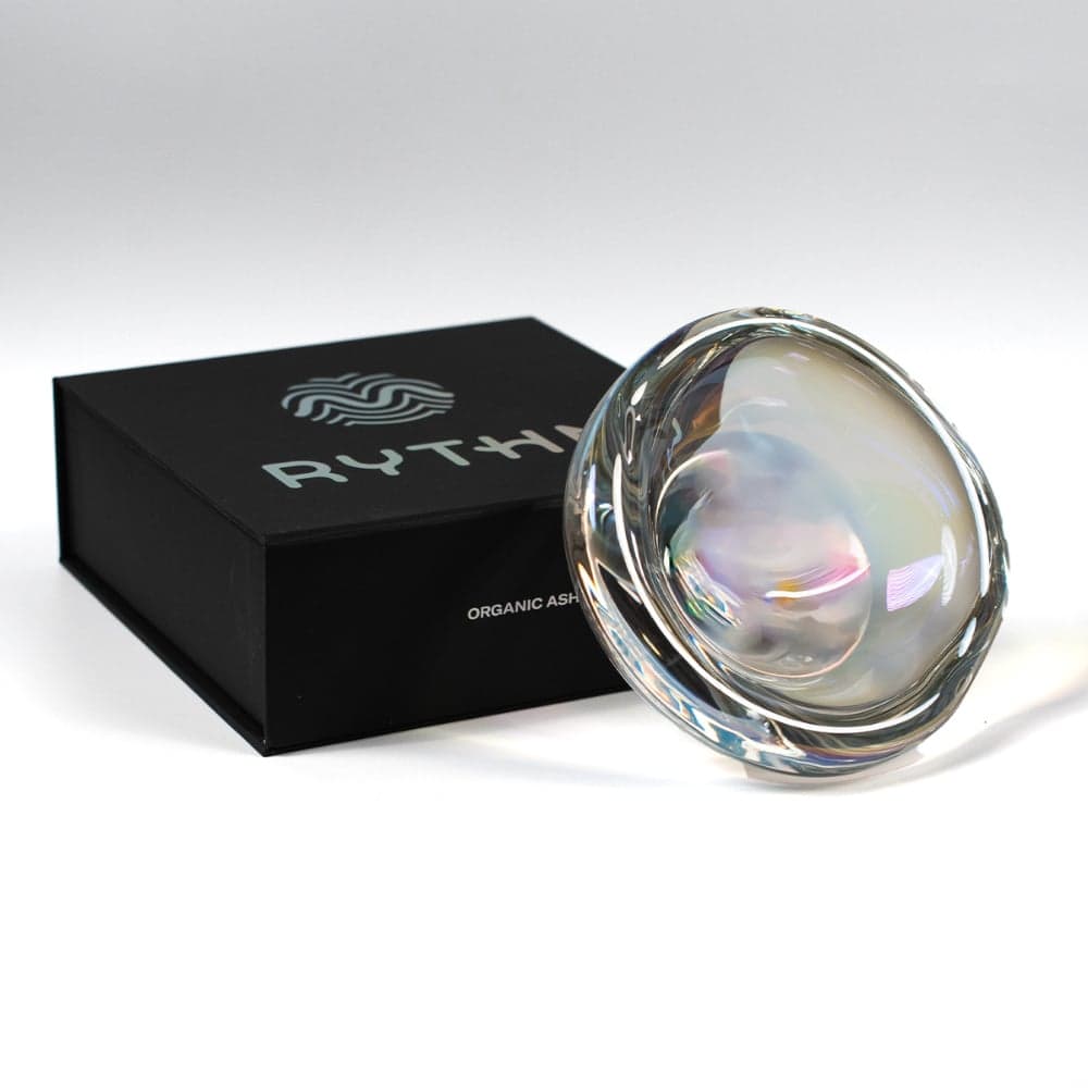 Organic Glass Ashtray - Clear/Iridescent