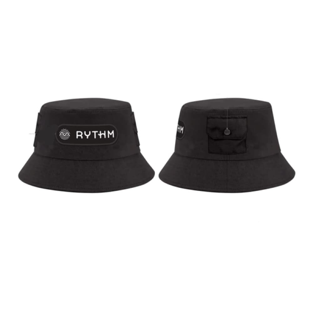 Bucket Hat Patch w/ Pockets - Black [OS]