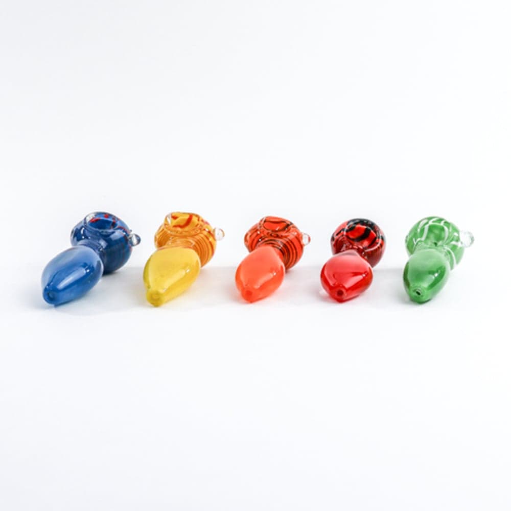 3.5" Multicolored Frit Hand Pipe - Assorted Colors