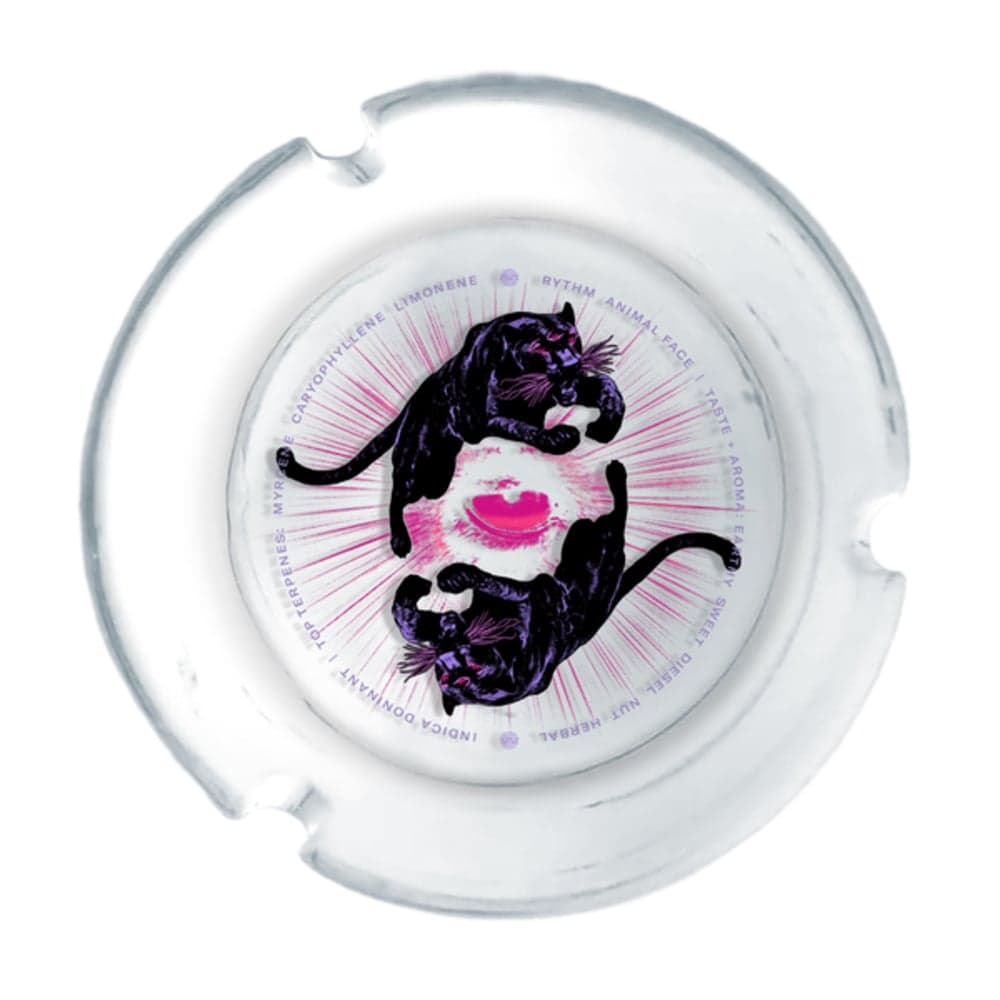 Clear Glass Ashtray - Animal Face
