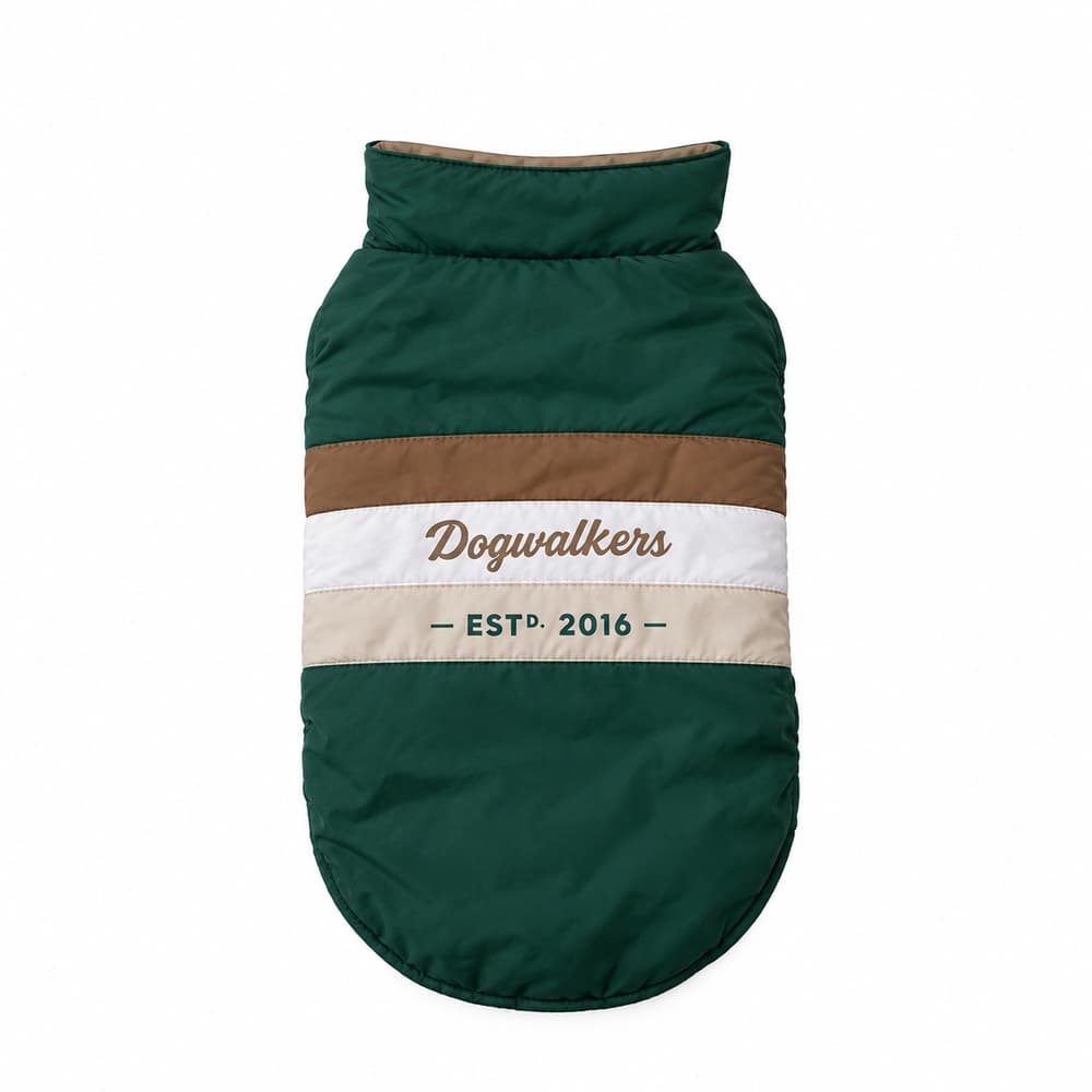 Puffer Coat For Dogs (Green) [S]
