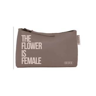 Flower Is Female Stash Pouch - Grey